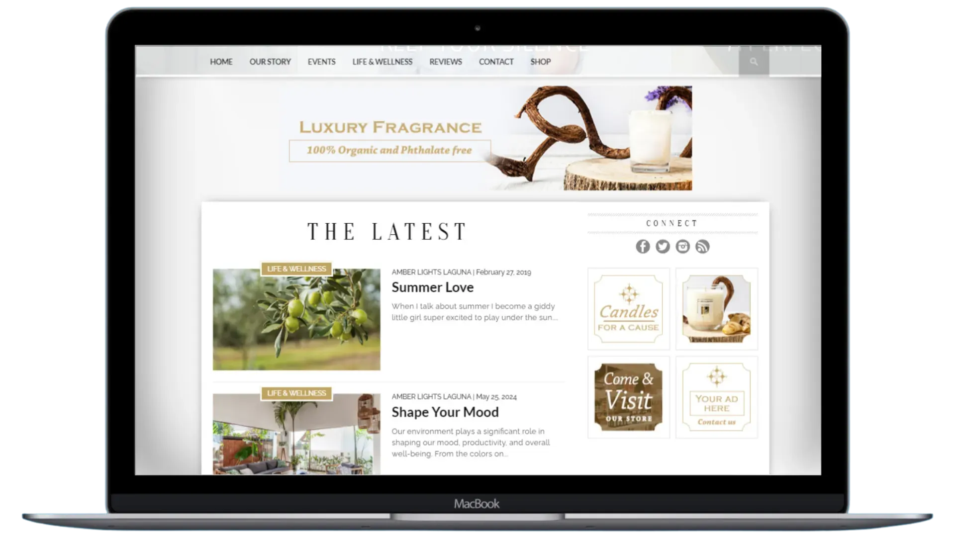 Client website mockup