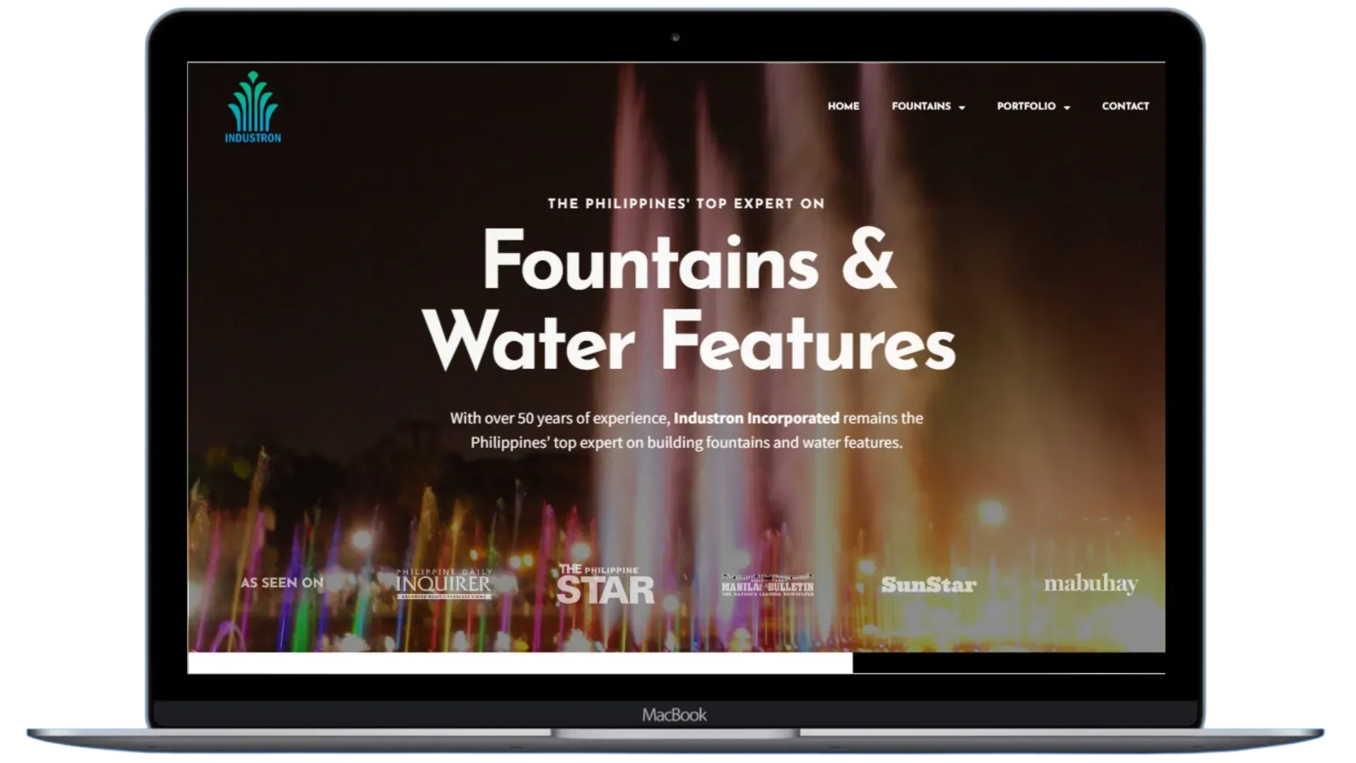 Client website mockup
